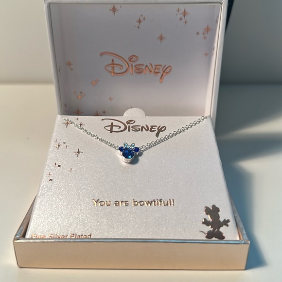 Swarovski Minnie Mouse Blue 💙Crystal Charm & Necklace